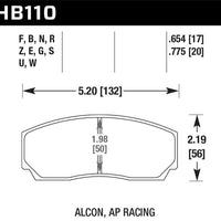 Hawk AP Racing CP3307/CP5040-5S4/(Essex) CP5200 (SC250) Caliper Blue 9012 Race Brake Pads