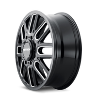 Mayhem 8107D Cogent Dually 22x8.25 / 8x200 BP / 115mm Offset / 142mm Hub Black w/Milled Spokes Wheel