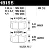 Hawk 88-89 Mazda RX-7 1.3L 10th Anniversary 4 Piston Caliper Front ER-1 Brake Pads