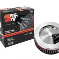 K&N Universal Chrome Filter 2.438in Flange ID x 5.125in OD x 2in H