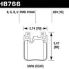 Hawk 2014 BMW 228i 2.0L Base Blue Painted Caliper Rear ER-1 Brake Pads