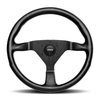 Momo Montecarlo Steering Wheel 350 mm - Black Leather/Black Stitch/Black Spokes