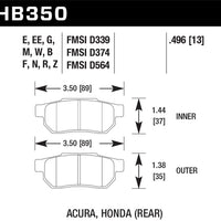 Hawk Honda/Acura ER-1 Endurance Racing Rear Brake Pads