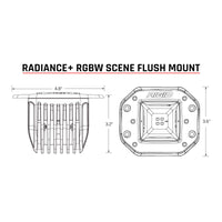 Rigid Industries Radiance+ Scene RGBW Flush Mount - Pair