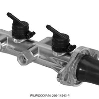 Wilwood Tandem Remote Master Cylinder - 1in Bore Ball Burnished