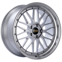 BBS LM 20x9.5 5x120 ET37 Diamond Silver Center Diamond Cut Lip Wheel -82mm PFS/Clip Required