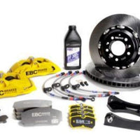 EBC Racing 01-13 Mini Cooper S R53/R56 1.6L Yellow Apollo-4 Calipers 330mm Rotor Front Big Brake Kit