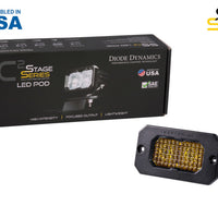 Diode Dynamics Stage Series 2 In LED Pod Sport - Yellow Flood Flush ABL Each