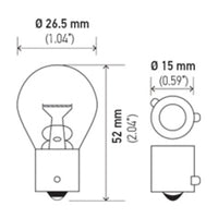 Hella Bulb 9507 24V 21W BAU15s S8 AMBER