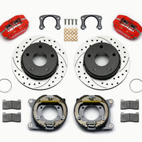 Wilwood Dynapro Lug Mount P/S Park Brake Kit Drilled Red Big Ford New 2.38in Off Bronco 5 x 5.50