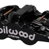 Wilwood Caliper-Aero4-R/H - Black 1.88/1.62in Pistons 1.25in Disc