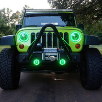 Oracle 7in High Powered LED Headlights - Black Bezel - ColorSHIFT No Controller SEE WARRANTY