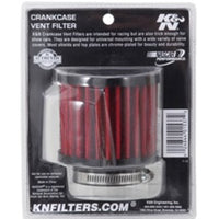 K&N 1.75 inch Vent 3 inch D 2.5 inch H Air Filter - Rubber Top