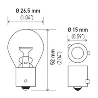 Hella Bulb 9507 24V 21W BAU15s S8 AMBER