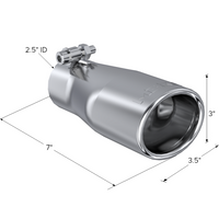 MBRP Universal Tip 3in O.D. Oval 2 inlet 10 length