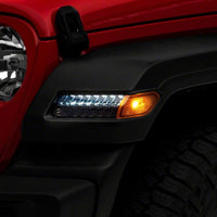 Raxiom 18-23 Jeep Wrangler JL Sport Axial Series SEQL LED Parking/Turn Signal Lights- Smoked