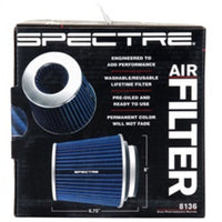 Spectre Adjustable Conical Air Filter 5-1/2in. Tall (Fits 3in. / 3-1/2in. / 4in. Tubes) - Blue