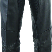 River Road Longhaul Leather Chaps Black - XL