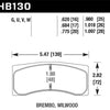 Hawk Brembo X9 060 71/74 / Brembo XA4 D3 01/04 / Wilwood Integra IP Racing DTC-70 Brake Pads