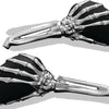 Kuryakyn Skeleton Hand Mirrors Chrome/Black