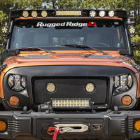 Rugged Ridge 07-18 Jeep Wrangler JK/JKU Textured Black Elite Headlight Euro Guards