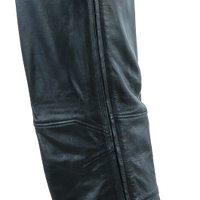 River Road Plains Leather Chaps Black - Large