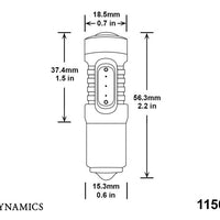 Diode Dynamics 1156 LED Bulb HP11 LED - Red Four