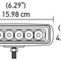 Hella Value Fit Mini 6in LED Light Bar - Flood Beam Pedestal