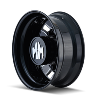 Mayhem 8180 BigRig 24.5x8.25/10x285.75 BP/168mm Offset/220.1mm Hub Rear Black w/ Milled Spokes Wheel