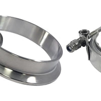 Torque Solution Stainless Steel V-Band Clamp & Flange Kit - 3.75in (95mm)