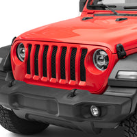 Raxiom 18-22 Jeep Wrangler JL/ JT 9-Inch LED Headlights w/ DRL and Halo- Black Housing (Clear Lens)