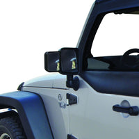 Rampage 2007-2018 Jeep Wrangler(JK) Mirror Extensions - Black