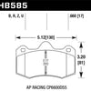 Hawk AP Racing CP 6600 DTC-70 Race Brake Pads