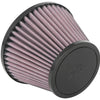 K&N Universal Clamp-On Air Filter 2.375in Flg ID x 5.21875in B OD x 3.5in T OD x 3.75in H