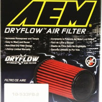 AEM Dryflow Air FIlter Conical 5.5in Base OD x 4.75in Top OD x 5in Height