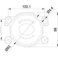 Oracle 100mm 15W Driving Beam LED Emitter - 6000K SEE WARRANTY