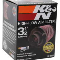 K&N Universal Rubber Filter 3 1/2inch ID FLG / 6inch Base / 4-5/8inch Top / 6inch Height