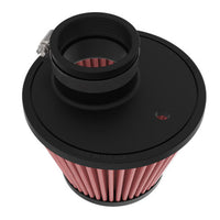 K&N Universal Clamp-on Air Filter 2in Flange ID 5-3/16in Base 3-1/2in Top 3-11/16in Height w/ Vent