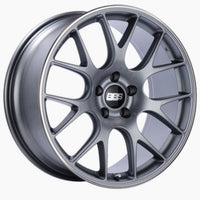 BBS CH-R 19x8 5x120 ET40 Satin Titanium Polished Rim Protector Wheel -82mm PFS/Clip Required