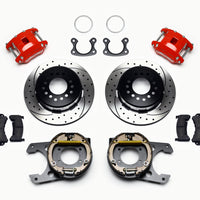 Wilwood D154 P/S P-B Kit Drilled-Red Small Ford 2.50in Offset