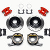 Wilwood D154 P/S P-B Kit Drilled-Red Small Ford 2.50in Offset