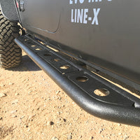 Fishbone Offroad 07-18 Jeep Wrangler JK 4 Door Steel Side Steps - Black Textured Powdercoat