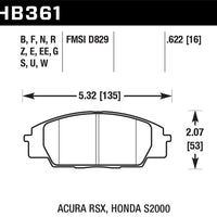 Hawk 02-05 Acura RSX 2.0L Type-S OE Incl.Shims Front ER-1 Brake Pads