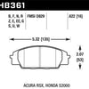 Hawk 02-05 Acura RSX 2.0L Type-S OE Incl.Shims Front ER-1 Brake Pads