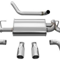 Corsa 2018-2024 Jeep Wrangler JL 2.5in Dual Rear Exit Polished Tips Sport Axle-Back Exhaust