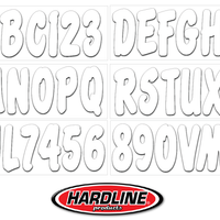 Hardline Boat Lettering Registration Kit 3 in. - 200 White solid