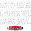 Hardline Boat Lettering Registration Kit 3 in. - 200 White solid