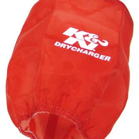 K&N Drycharger Air Filter Wrap Red 6in Base ID x 5in Top ID x 6.5in Height