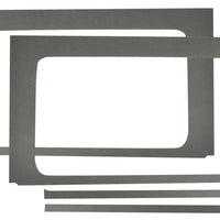 DEI 18-23 Jeep Wrangler JL 4-Door Boom Mat Rear Side Window Trim - 4 Piece - Gray Leather Look