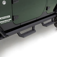 Rampage 1999-2019 Jeep Rock Rail Short Step Universal 4 Piece Set - Black